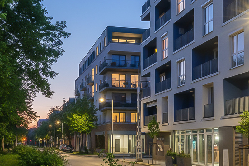 Pár nézi az új lakást