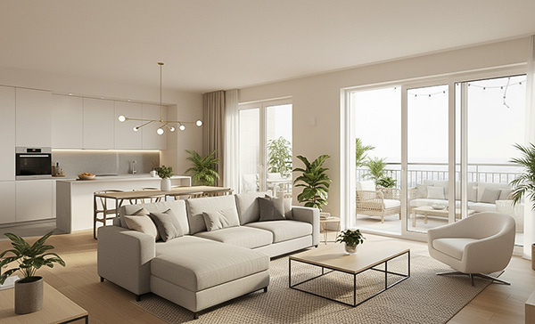 Belsőépítészeti terv - nappali